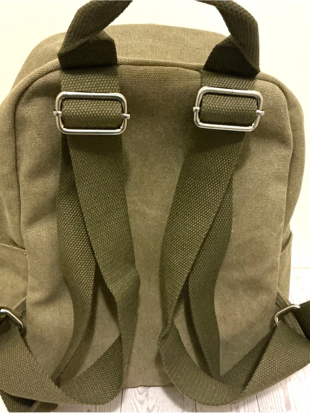 Canvas Everyday Backpack in Olive Green